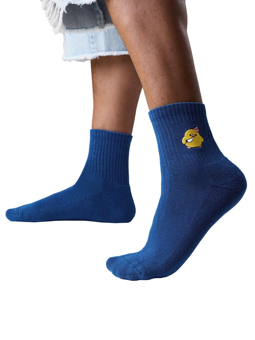 the souled store Duck You Socks | Premium Cotton Crew Socks for Men & Women | Fun Graphic Printed Quirky Socks | Comfortable Unisex Casual Everyday Footwear | One Size Fit-picture-36