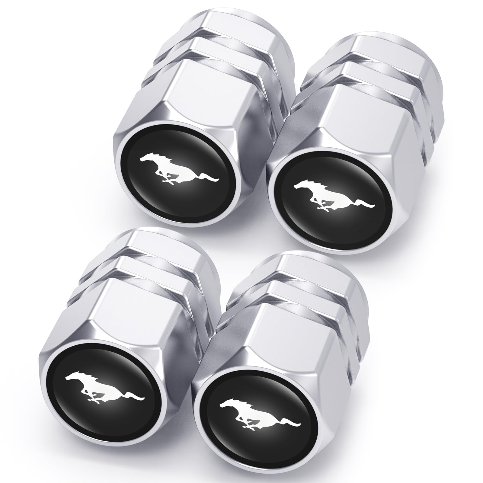 Car Tire Valve Stem Caps for Automobiles,Dust Caps Compatible with Volkswagen VW Bora Beetle Tiguan Polo Passat Jetta SEAT Car Tires，Alloy Leak-Proof Valve Cover - 3