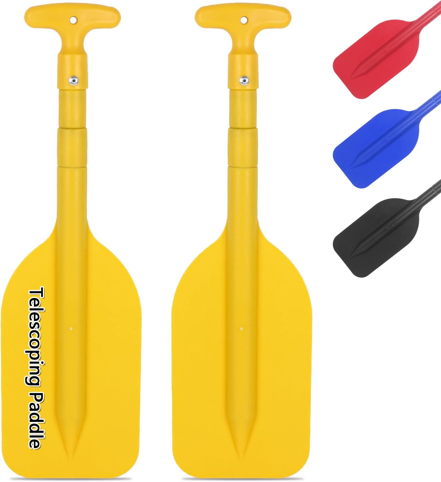 DEDU Boat Paddle Telescoping 2 Pack, Boat Oars Collapsible Emergency Paddle 21"-43" Adjustable, Telescoping Canoe Paddle Aluminum Shaft Anti Slip for Kids and Adults