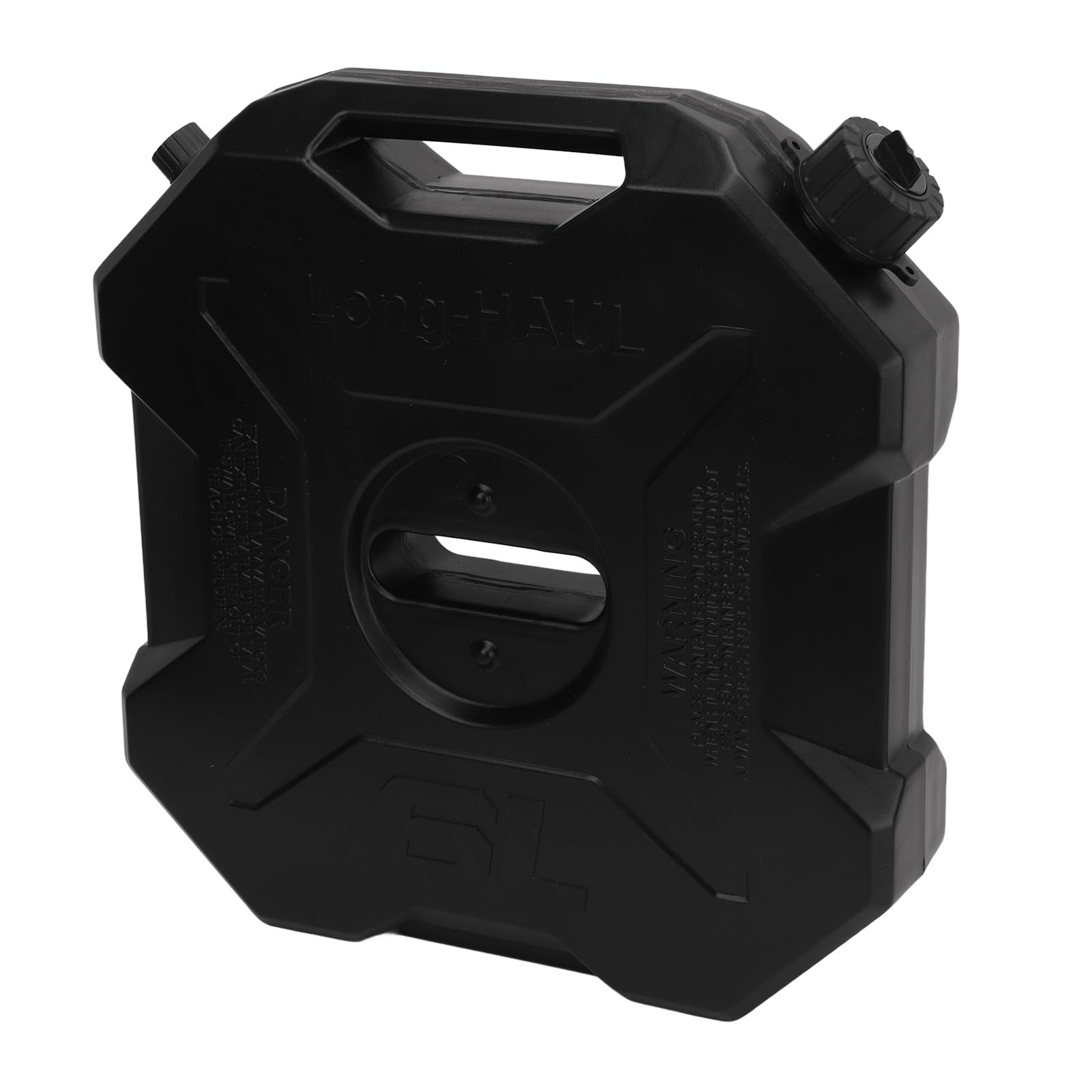 Kraftstoffvorratstank, 6 l, 1,6 Gallonen, schwarzer Benzinkanister, Benzinbehälter, Backup-Heizöltank für Motorrad, UTV, ATV, Geländewagen (Ohne Halterung)