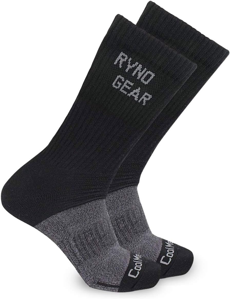 Ryno Gear CoolMax 9" Moisture Wicking Performance Comfort Fit Socks