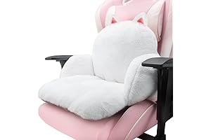 Kawaii Kitty Chair Cushion: Perfect for Gamer Chairs and Bedroom Comfort