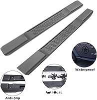 Vista 2 de Estribos compatibles con Jeep Wrangler JK Unlimited 2007-2018 de 2 puertas, barras Nerf con escalón lateral negro