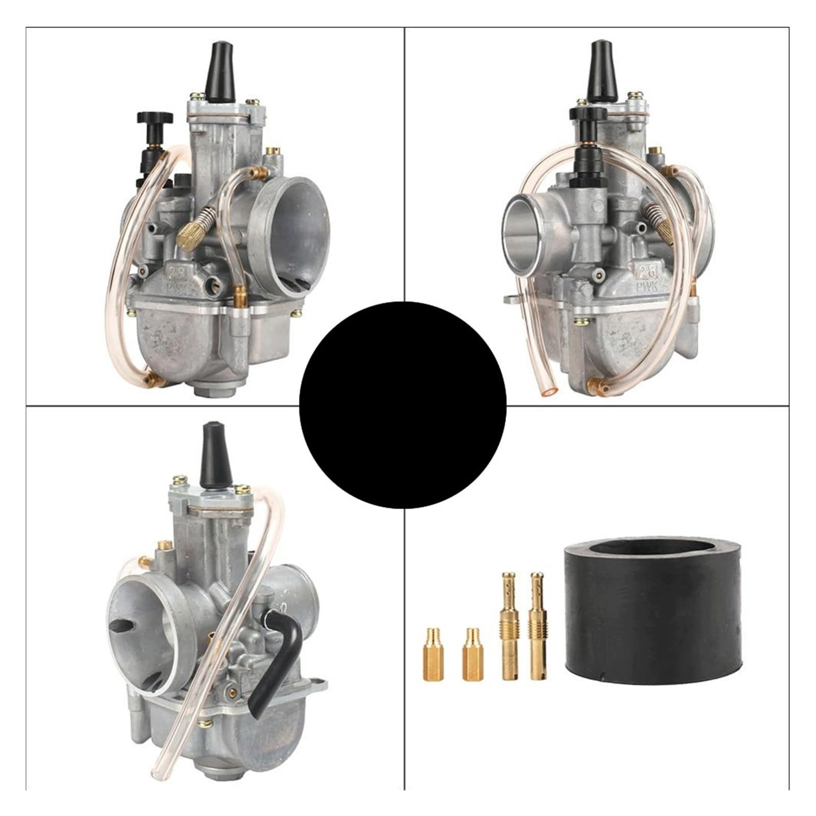 Carburatore PWK dotato di Power Jet, componente universale del carburante for motori fuoristrada 2T e 4T(Ivory white)