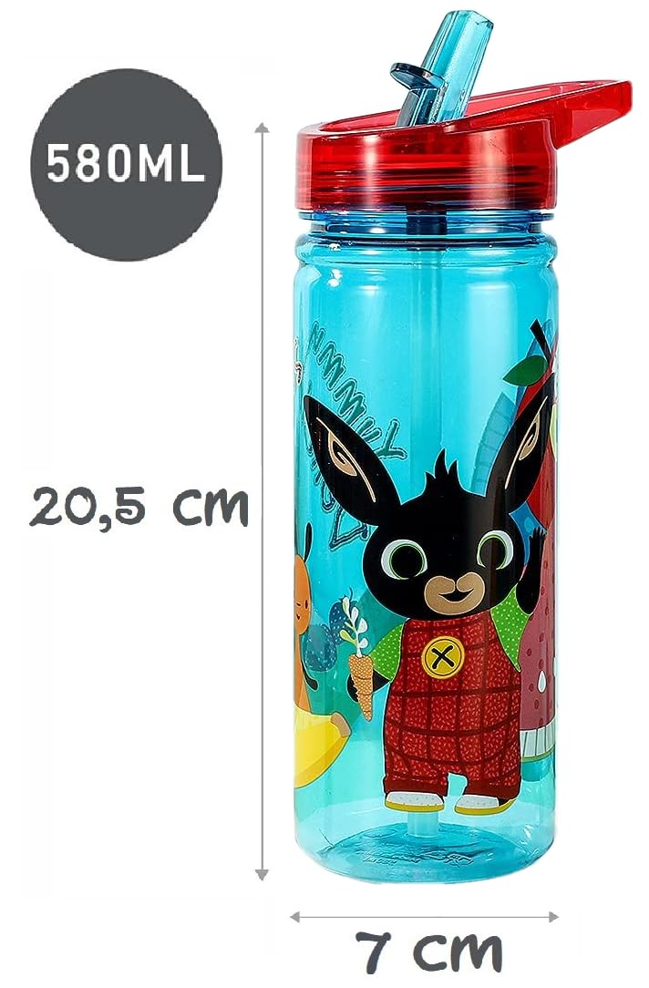CARTOON Bing Tritan butelka na butelkę ze składaną wylewką dla dzieci 580 ml BPA Free