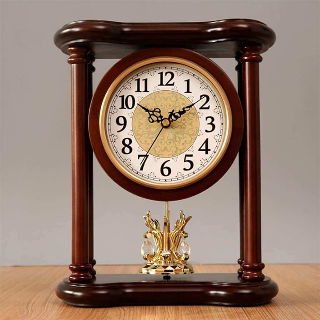 Mantel Clocks Silent Mantle Clock for Living Room Décor Battery Operated Mantle Clock for Fireplace Mantel, Office, Desk Clock