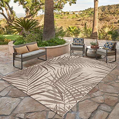 Tapete Indoor/Outdoor Gertmenian 7'10" x 10' Floral Tan miniatura 5