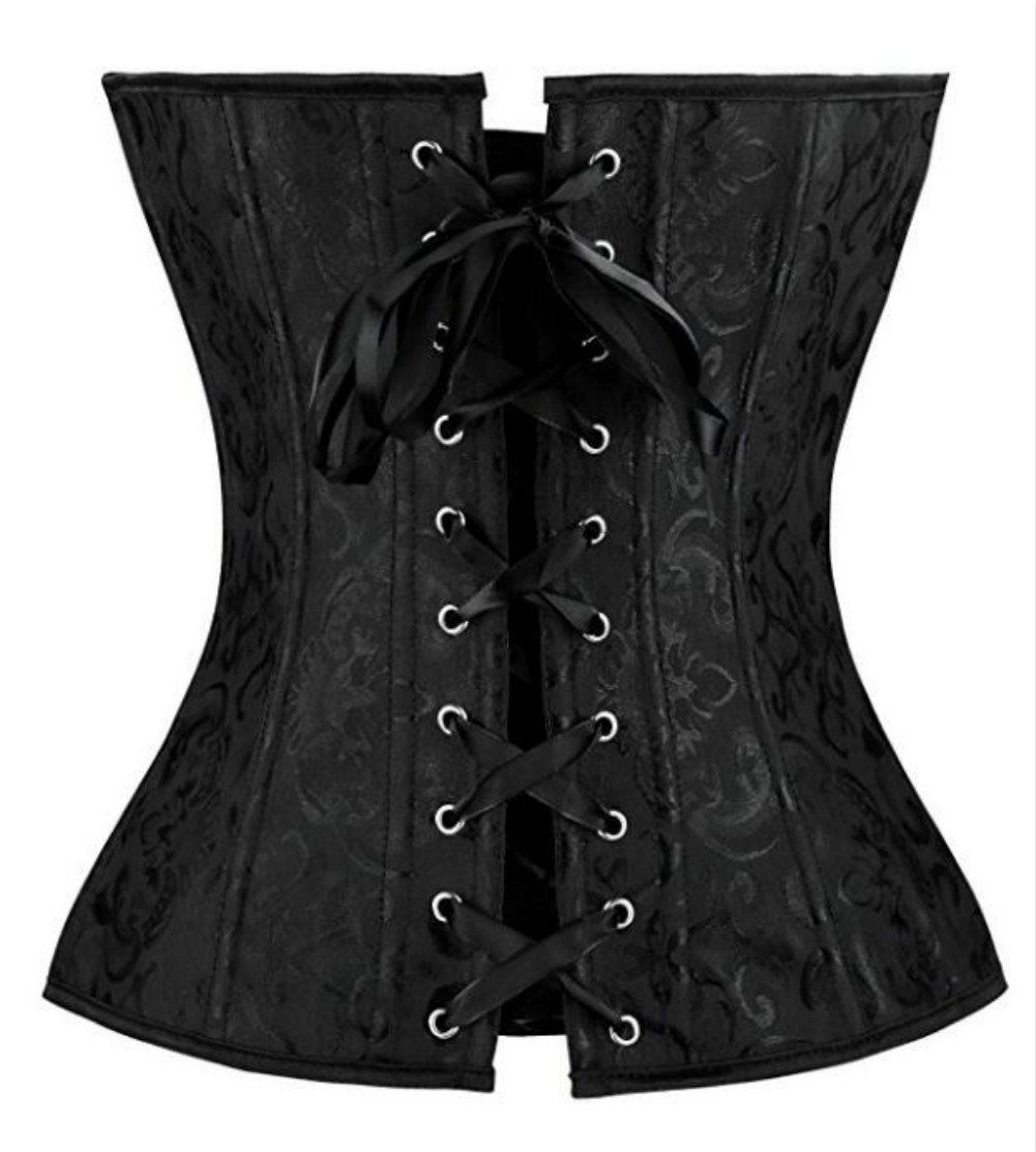 KUOSE Damen Schwarz Weiß Body Shaper Vollbrust Corsage Top Übergrößen