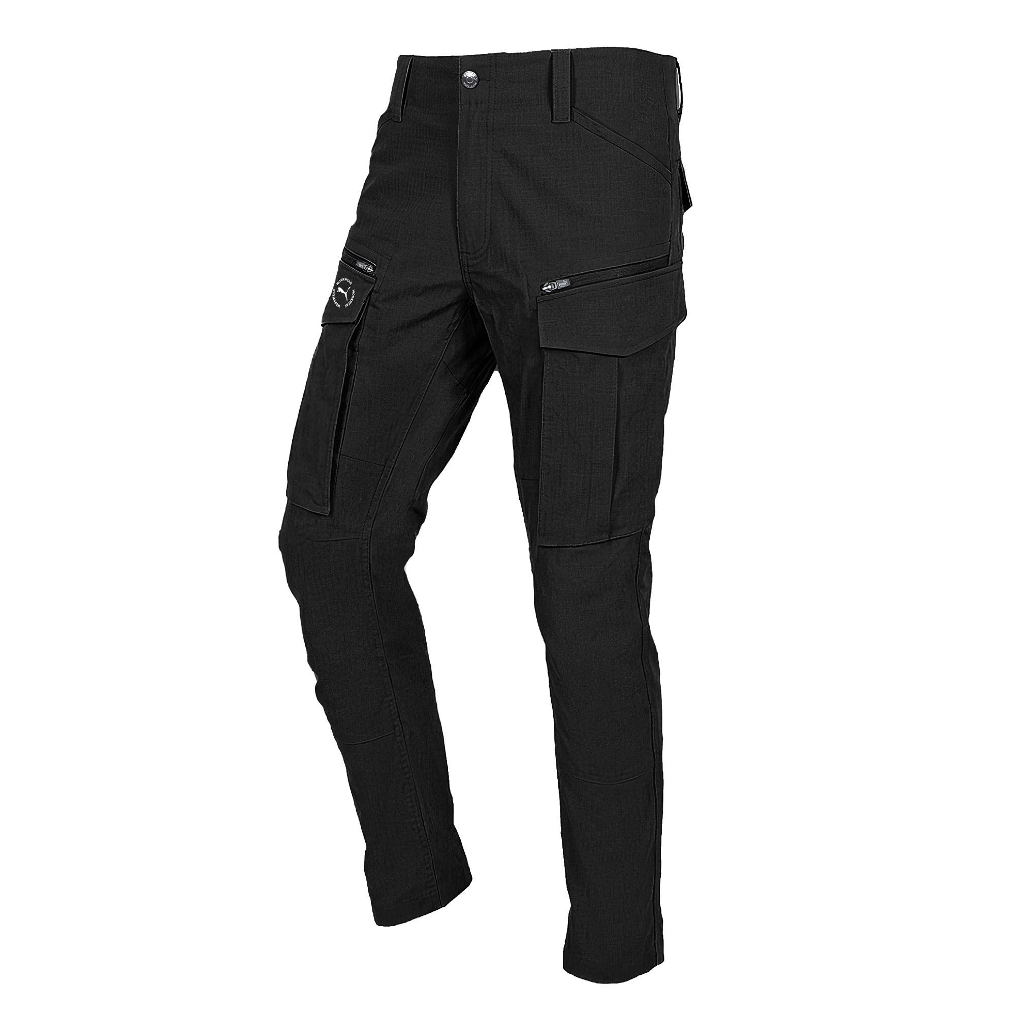 PUMA Workwear Cargohose Arbeitshose Herren – Robuste Hose mit Stretch & Ripstop-Gewebe - Gummizug im Bund - Erhöhtes Rückenteil - Hammerschlaufe - Innenliegende Handytasche