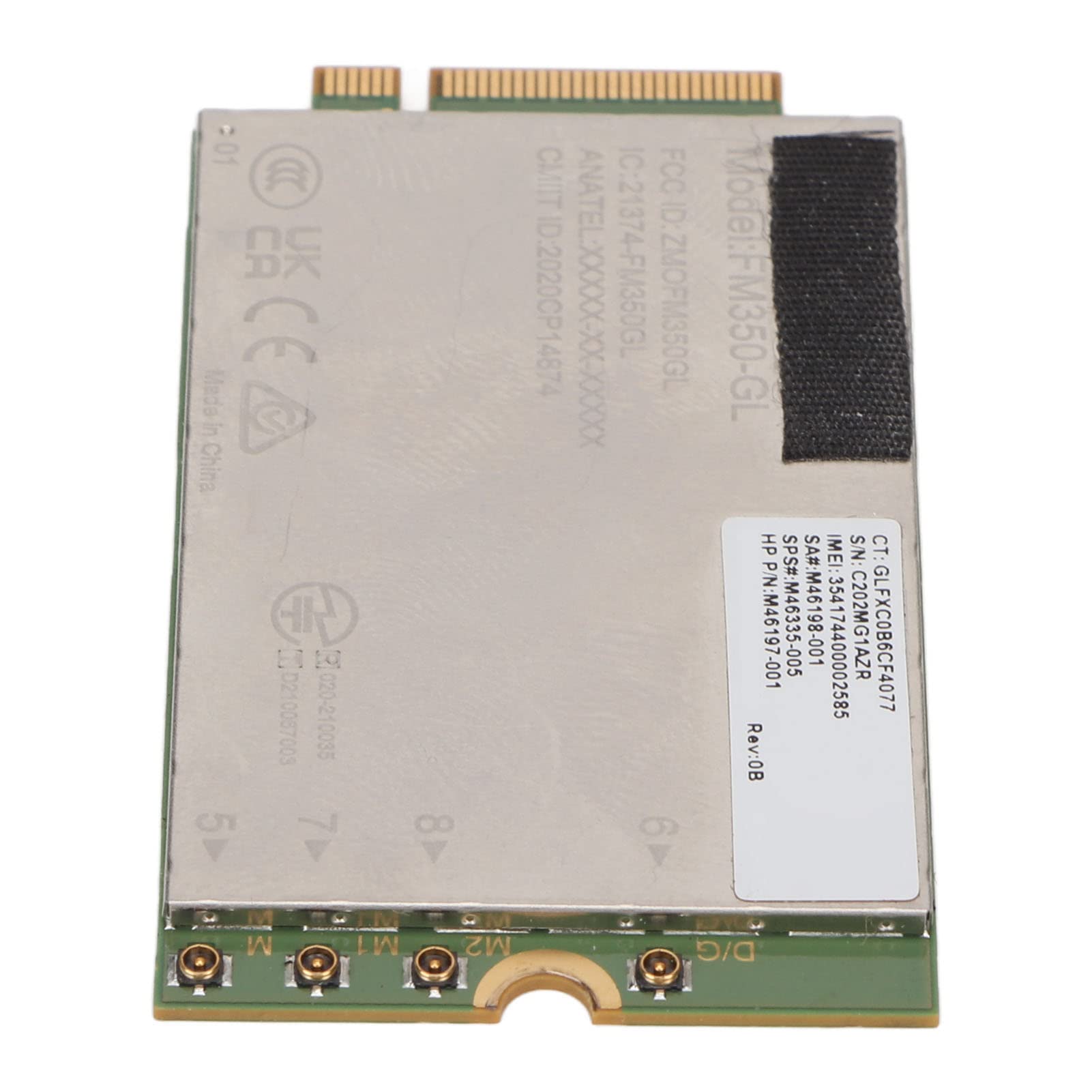 Scheda di Rete 5G LTE, Scheda di Rete Modulo Wireless 4,67 Gbps Downlink 1,25 Gbps Uplink 4x4 Mimo GNSS FM350 Scheda di Rete GL per Tablet Desktop Portatile