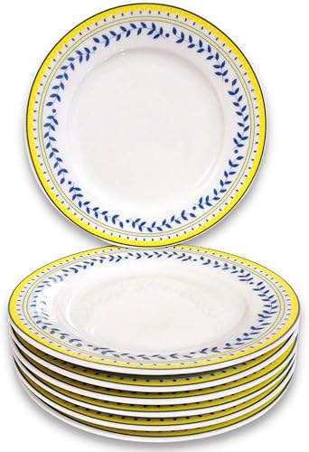 Braque Juego de 6 platos de cerámica para postre, de 6 pulgadas, para postre, ensalada, aperitivo, plato pequeño para servir para microondas, horno Braque Juego de 6 platos de cerámica para postre, de 6 pulgadas, para postre, ensalada, aperitivo, plato pequeño para servir para microondas, horno