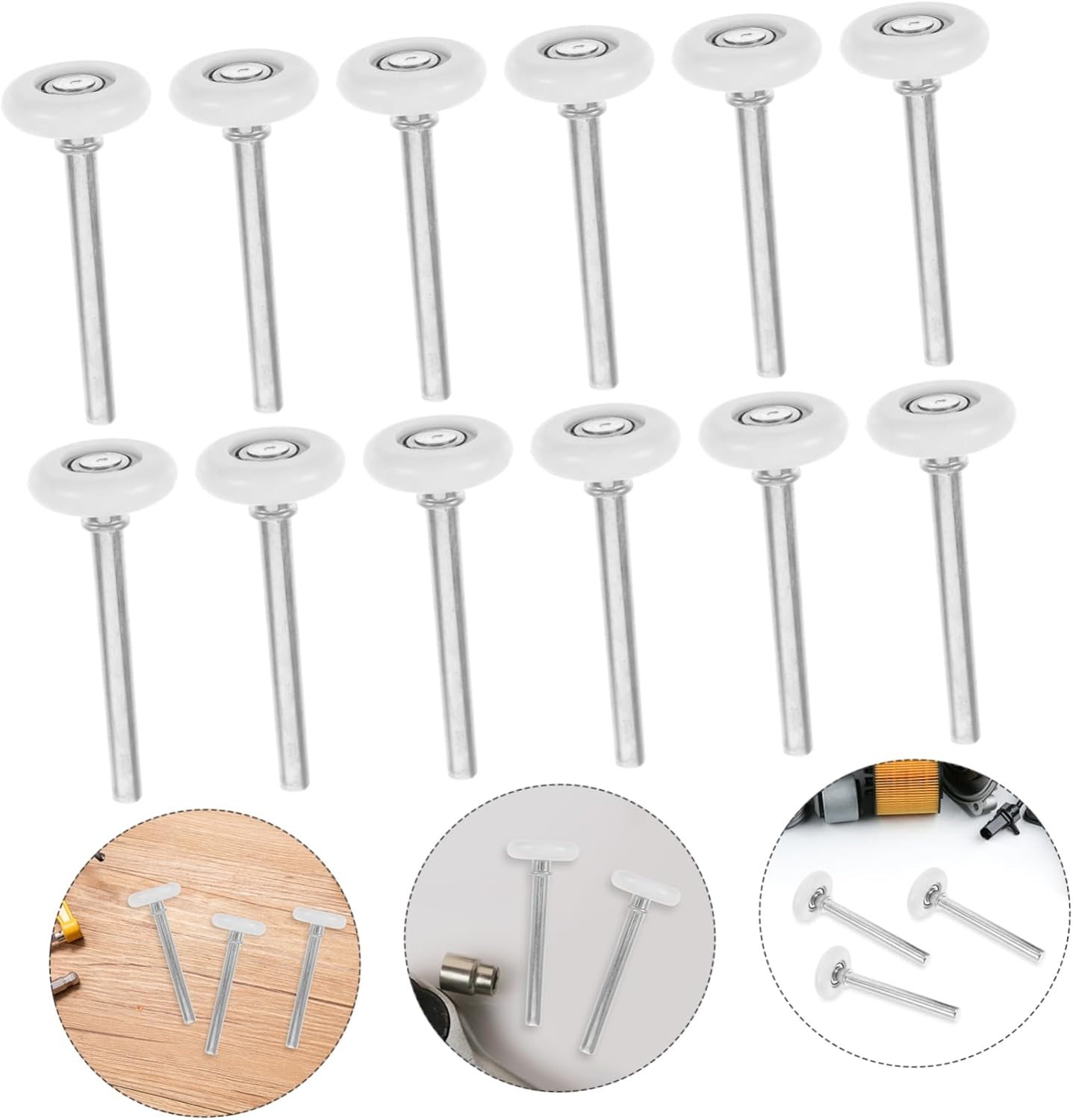 Veemoon 12pcs Garage Door Roller Replacement Wheels Sliding Door Track Pulley Bearing for Quiet Operation