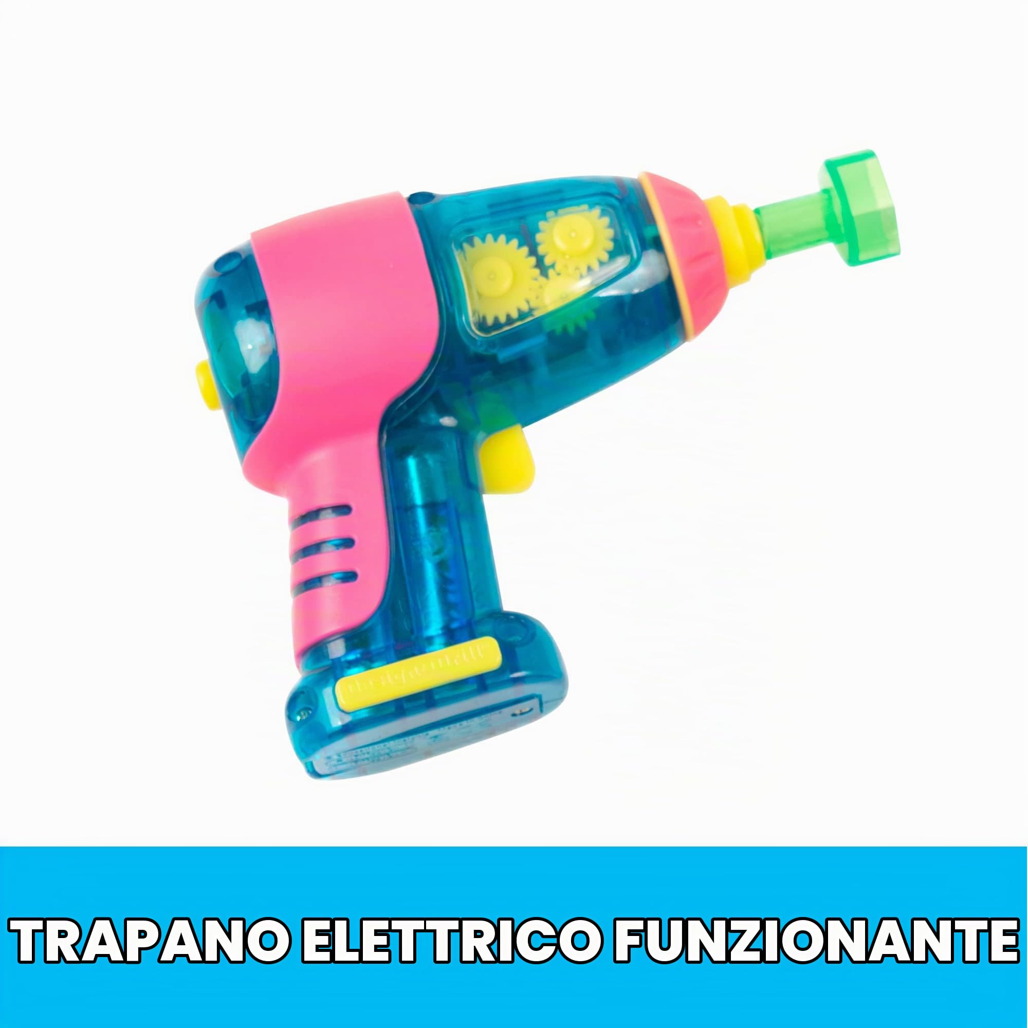 Learning Resources Brightworks Design & Drill, Apprendimento STEM con Il Trapano, 53 Pezzi, dai 3 Anni in avanti