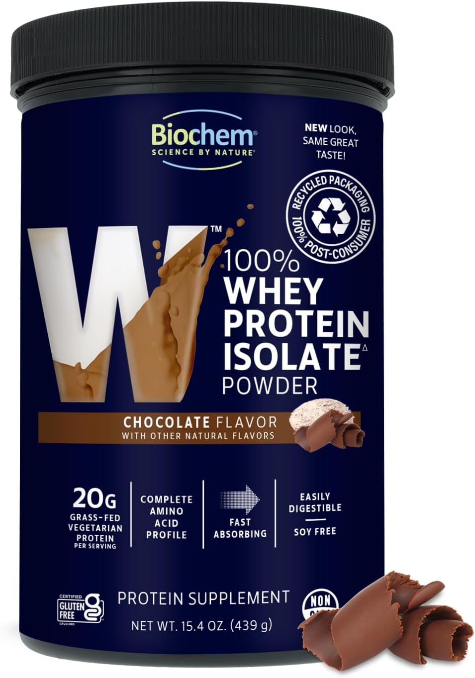Biochem By Country Life - Whey Isolate Protein Powder Chocolate 15.4 Oz. 58774