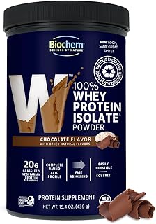 Biochem, Whey Protein Powder, 20g of Protein to Support Muscles and Intense Workouts, Chocolate, 15.4 oz…