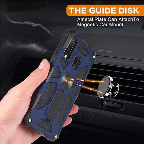 Miniatura 3 de Asuwish Funda de teléfono para Samsung Galaxy A20 A30 con protector de pantalla de vidrio templado y accesorios para celulares, soporte resistente,