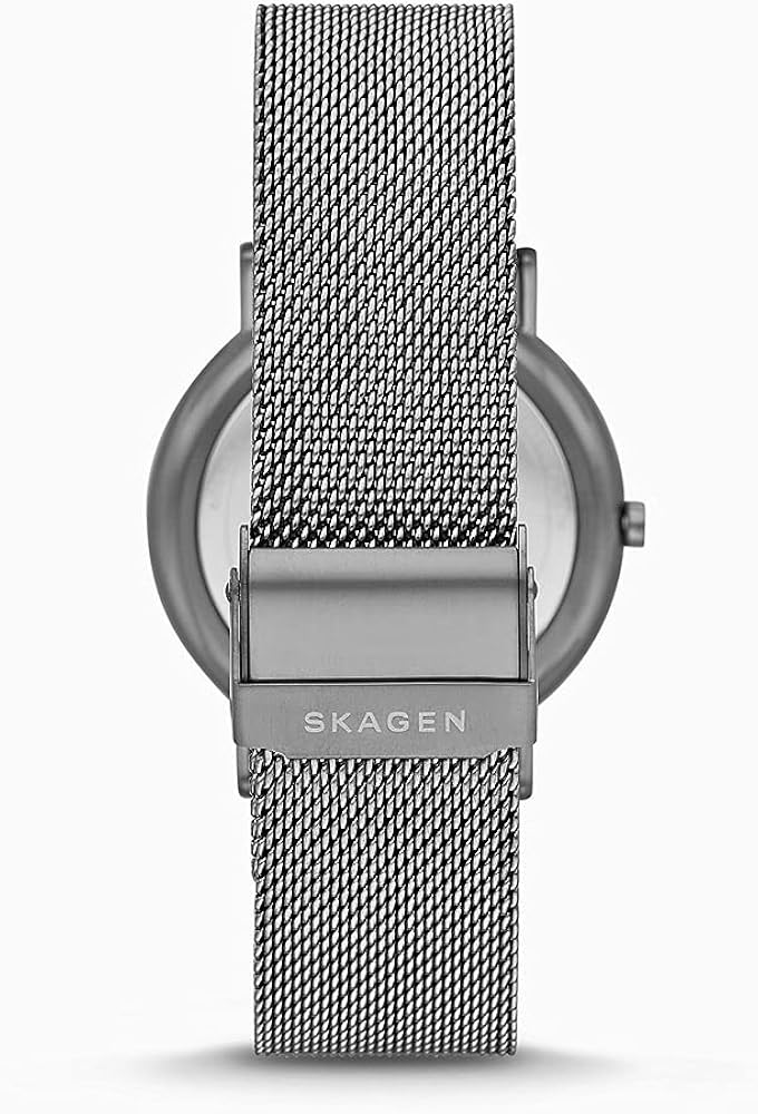 Skagen Watch for Men Signatur Three Hand Movement, 40 mm Charcoal Stainless Steel Case with a Stainless Steel Mesh Strap, SKW6577 - Image 4