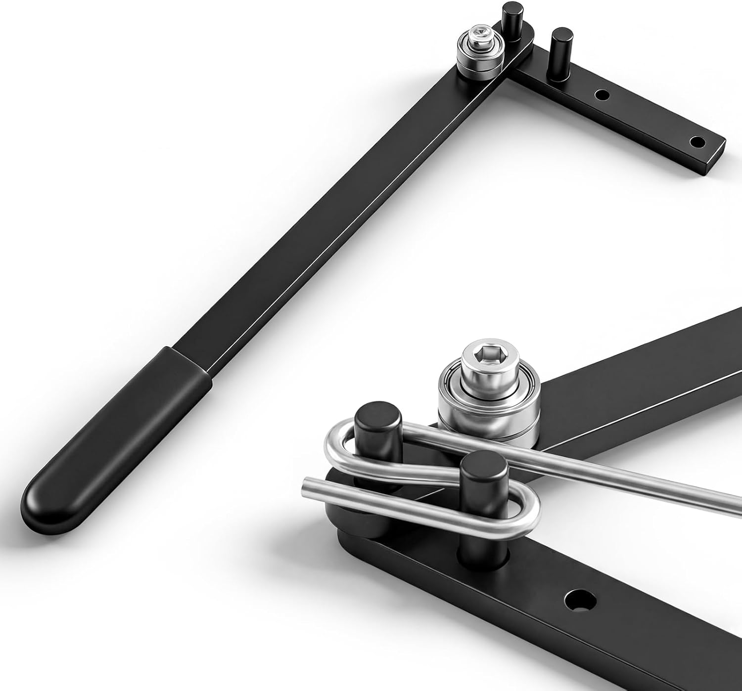 Wire Bender Tool for 1/4" (1–6mm) Metal Wire, Manual Rod Bender for Steel, Aluminum & Copper, Mini Bending Tool for DIY Crafts and Workshop