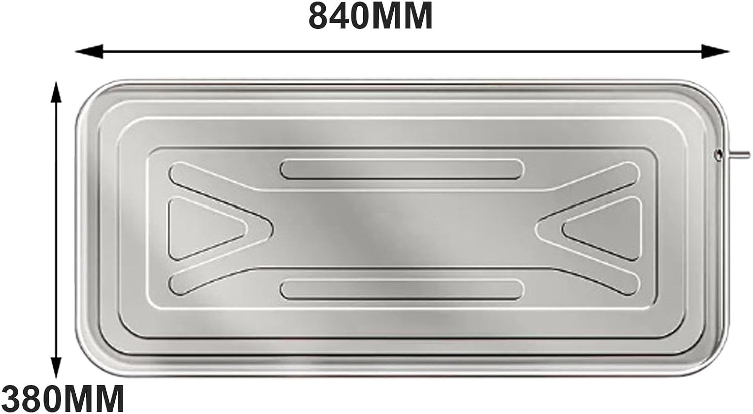Stainless Steel Air Conditioner Drain Pan - One-Piece Molded Design with 3 Accessories for Window AC & Mini Split Units - Size 1-2P