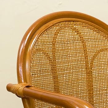 Amazon|籐ラタン回転椅子ミドルタイプ座面高33cm/im14-saka (ハニー Amazon|籐ラタン回転椅子ミドルタイプ座面高33cm/im14-saka (ハニー
