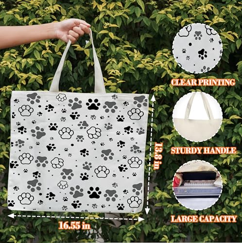 Bolso tote para mujer con diseño de huellas de perro miniatura 2