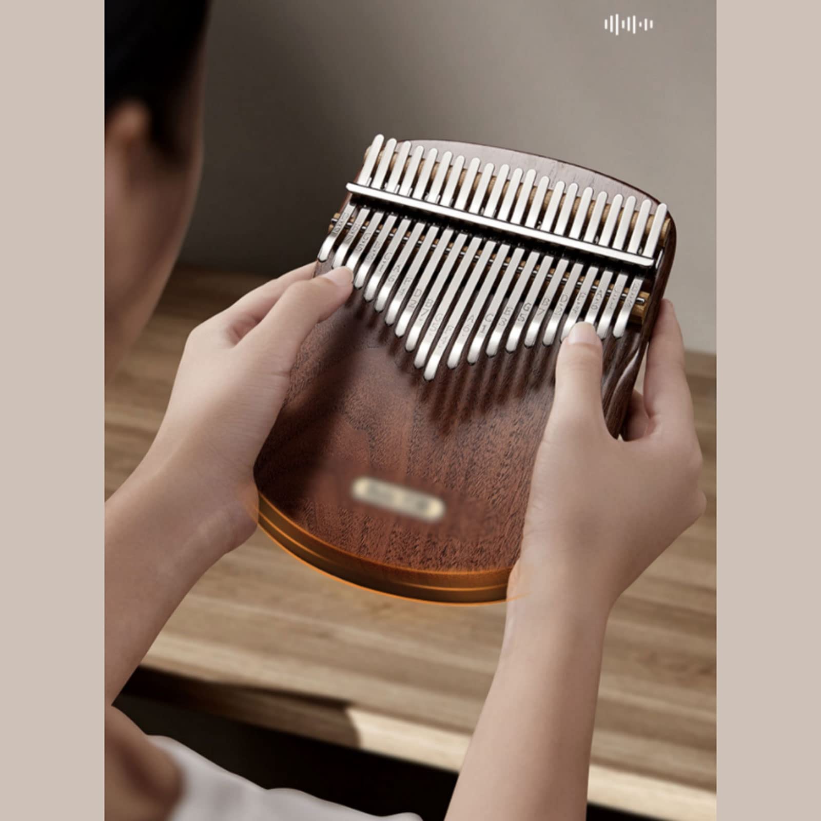 Suono Squisito Strumento Musicale in Legno massello per Pianoforte con Dita a 17 Toni, Pianoforte a Dita Facile da Imparare, per Principianti Adulti, Portatile Facile da Giocare