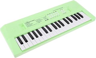 37 Keys Electronic Keyboard Piano Digital Music Key Board With Microphone Musical Enlightenment Electronic Keyboard (Color : Green)