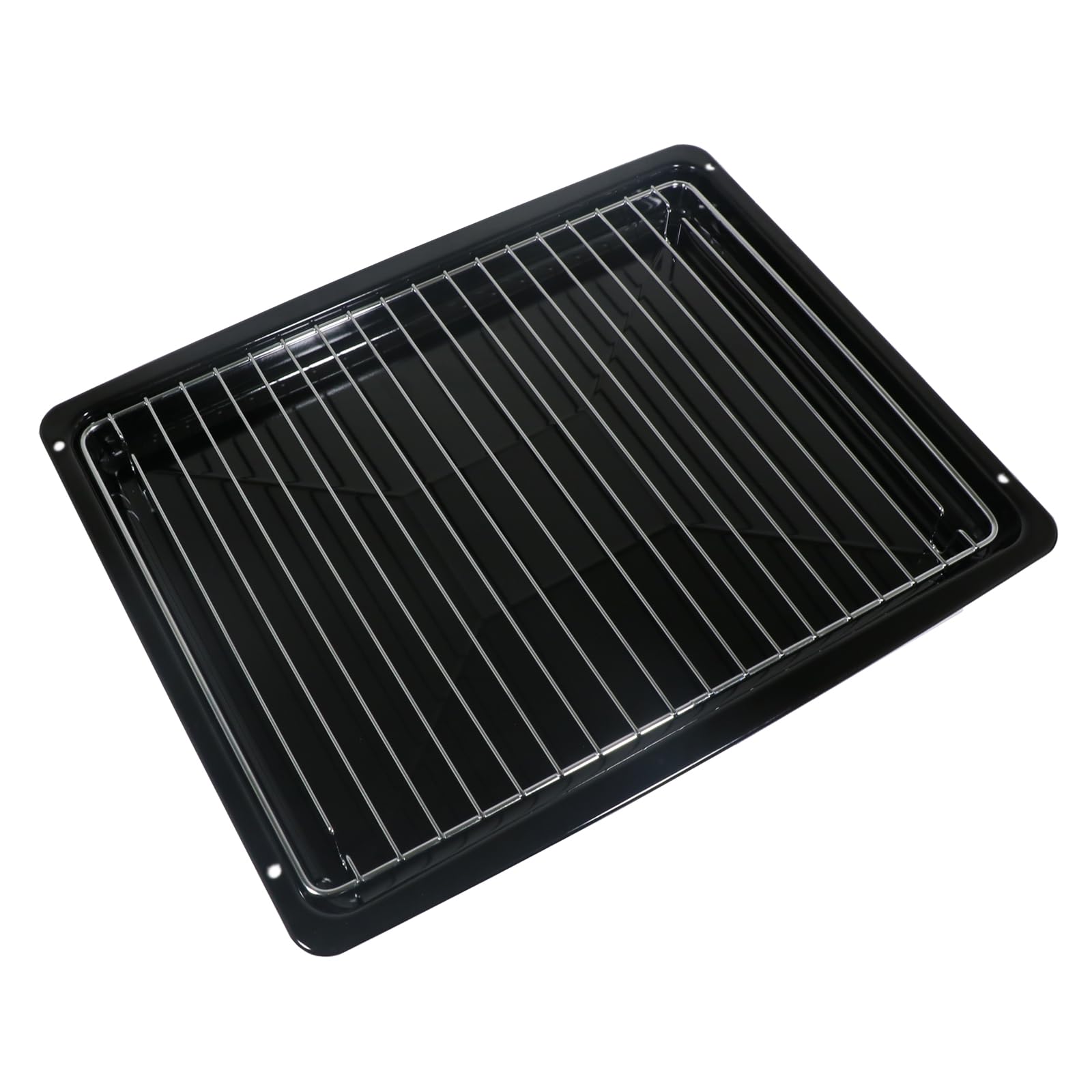 SPARES2GO Tropfpfanne Backblech Bräter kompatibel mit Beko Backofen (462 mm x 372 mm) + Gittereinsatz