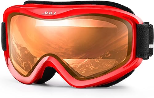 Miniatura 7 de Juli Gafas de esquí para niños, gafas de snowboard para niños y niñas, motos de nieve, esquí, patinaje, edad 3-8 4302