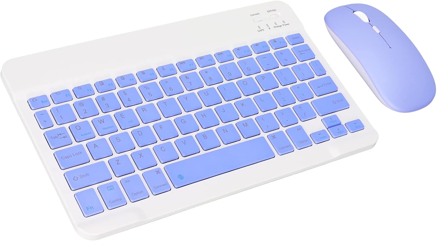 Yunseity 10 inch Tablet Keyboard and Mouse Combo, Portable Ultra Slim