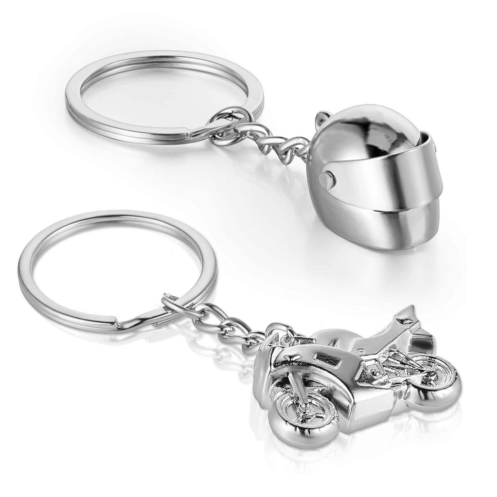 AOZUO 2 Pcs Llaveros para Casco de Moto, Idea de Regalo para Motociclista, Regalo de Motero, Mini Llavero 3D, Llavero para Casco de Moto, Colgante para Regalos de cumpleaños y Vacaciones