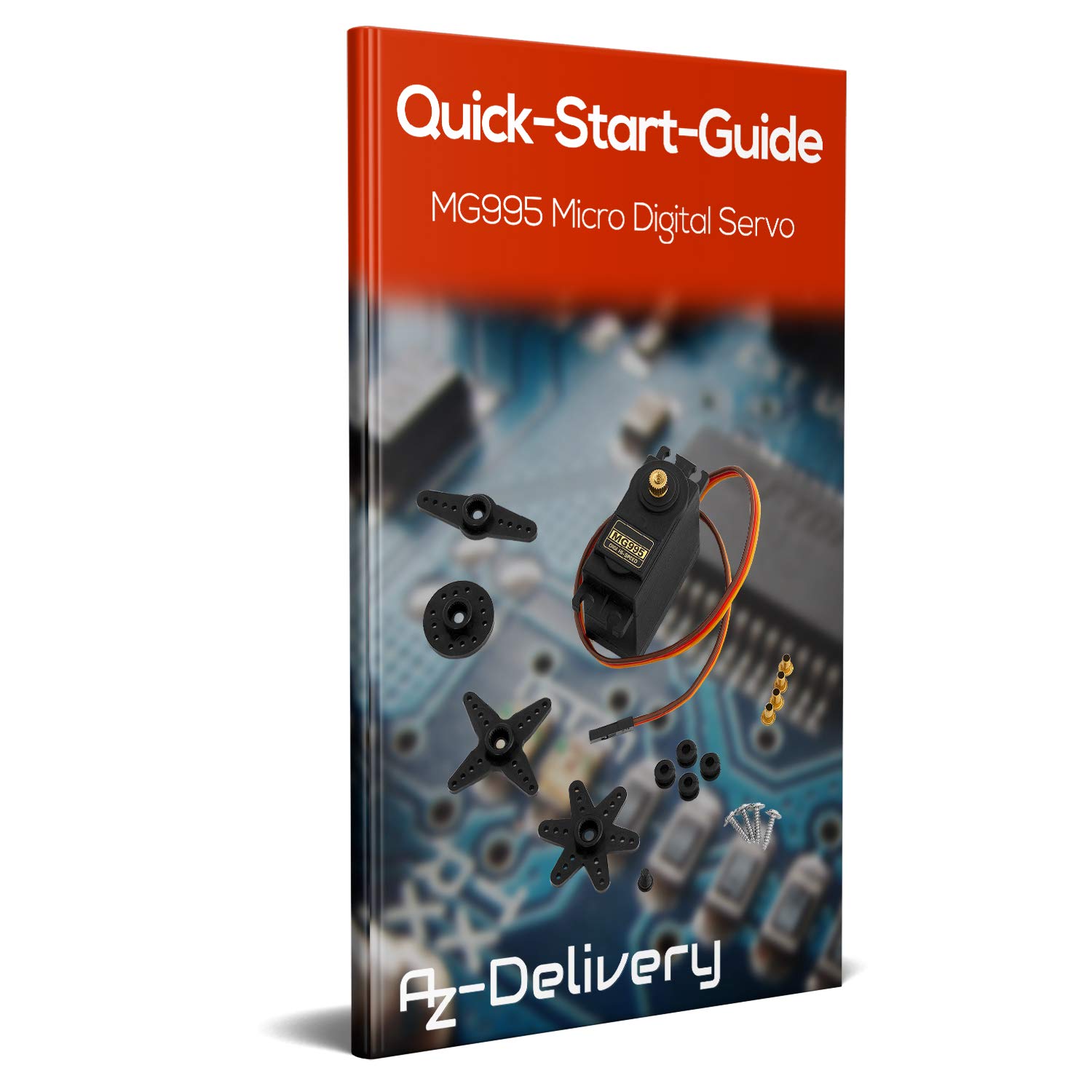 AZDelivery 3X MG995 Micro-Moteur servo numérique pour hélicoptère robotisé RC Compatible avec Arduino et Raspberry Pi y Compris Un eBook