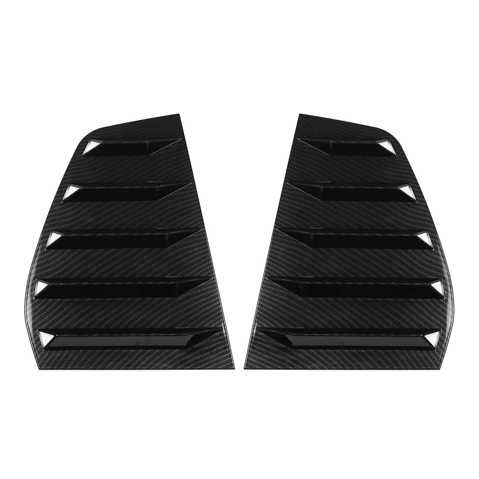 Carbon Fiber Look 2X Car Side Quarter Rear Window Louver Vent Cover Trim Compatible for VW Golf 6 MK6 GTI R 2010-2014