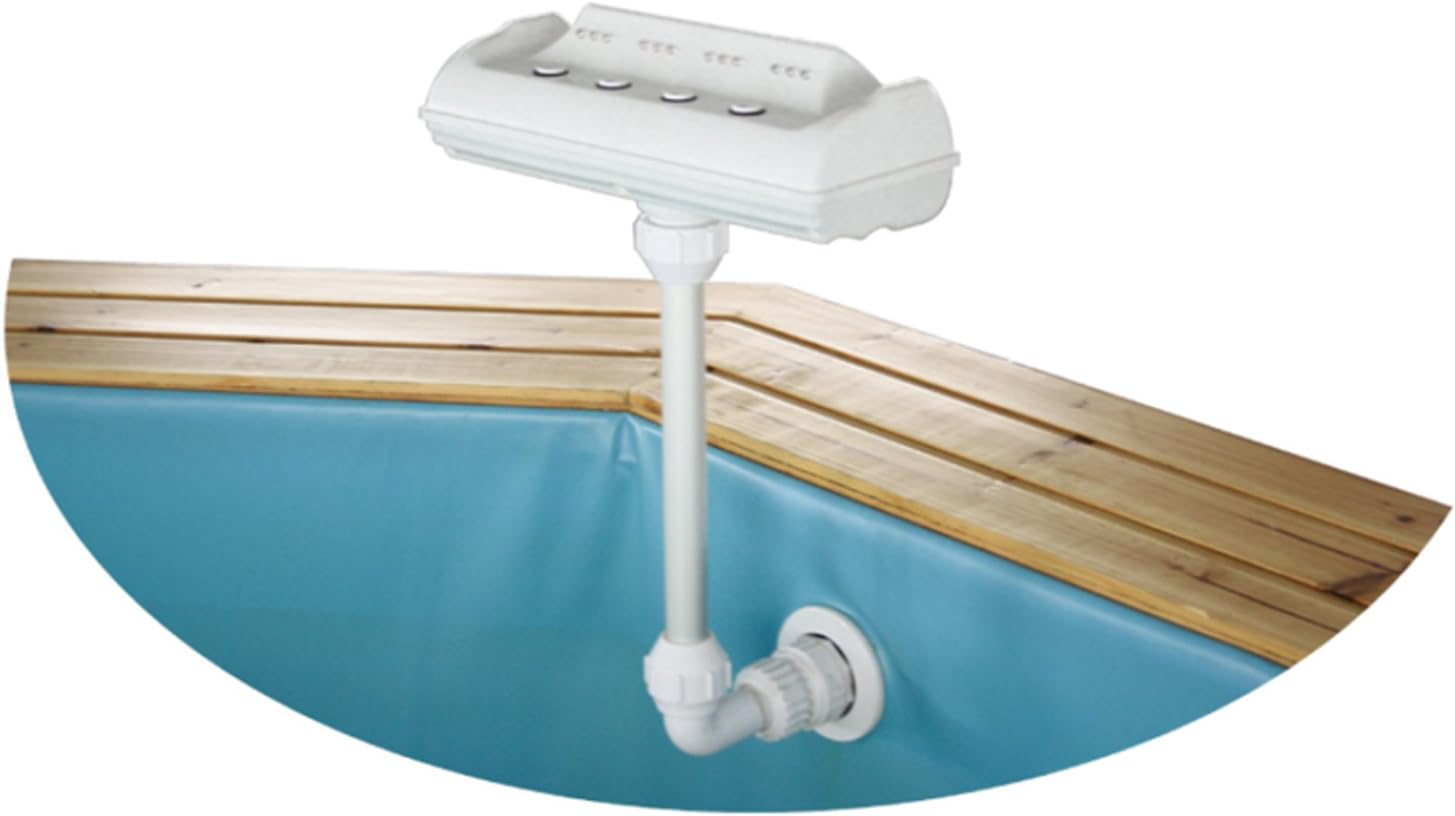 Rainbow Waterfall Above Ground Swimming Pool Fountain with LED Light | Change Color Automatically | No Need for Batteries Or Electricity | Water Powered | Easy to Install