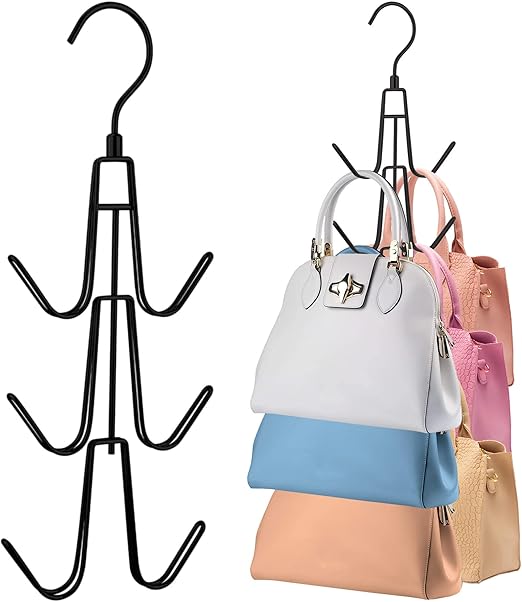 PODATOL Purse Hanger for Closet, 2 Pack Rotatable Purse