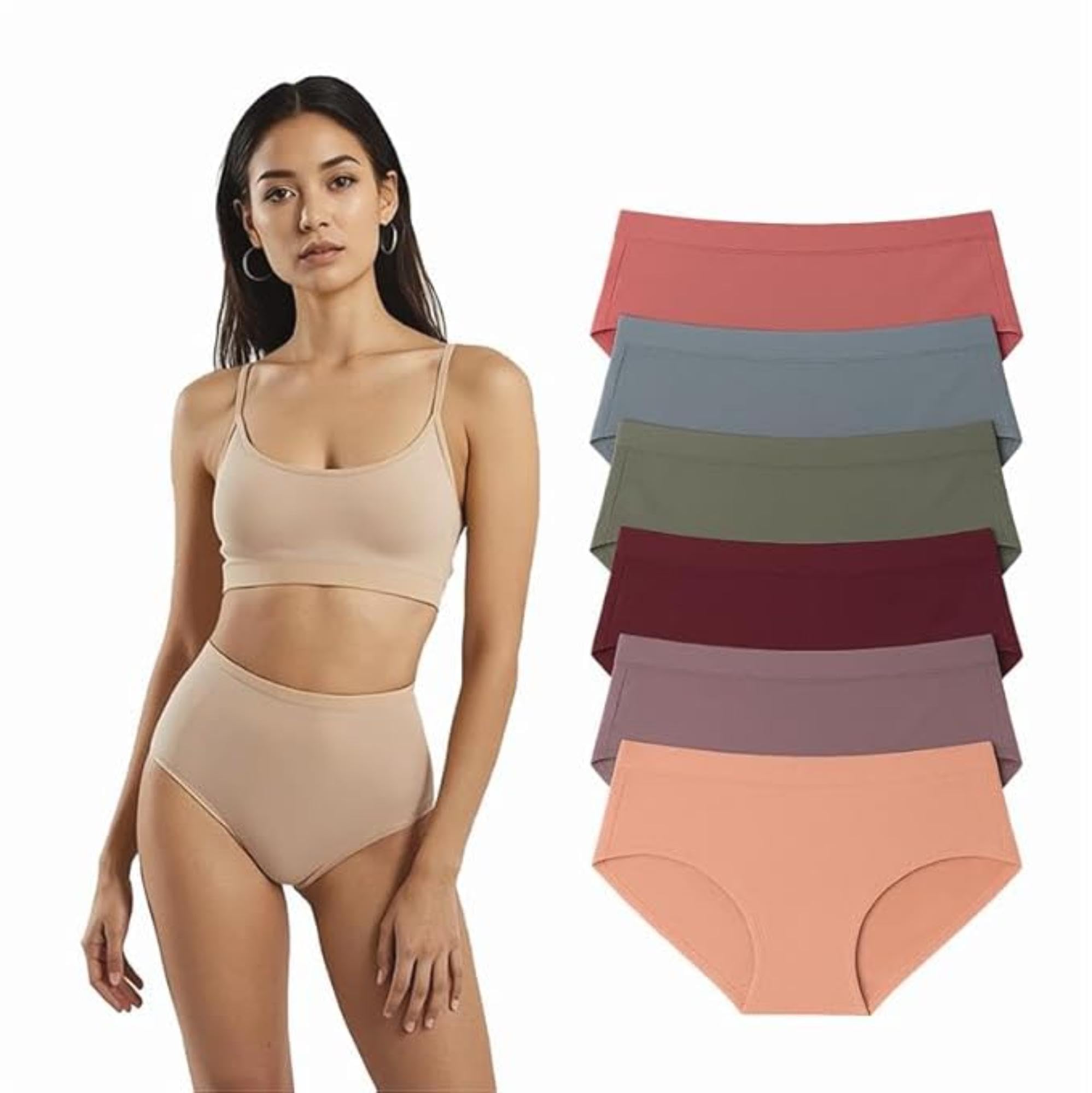 Womens Ice Silk Underpants Seamless Cooling Briefs Soft Breathable Invisible Panties No Show Stretchy Underwear for Women (Any 1 Multicolor) Pack of 1_HSP_5067-image-46