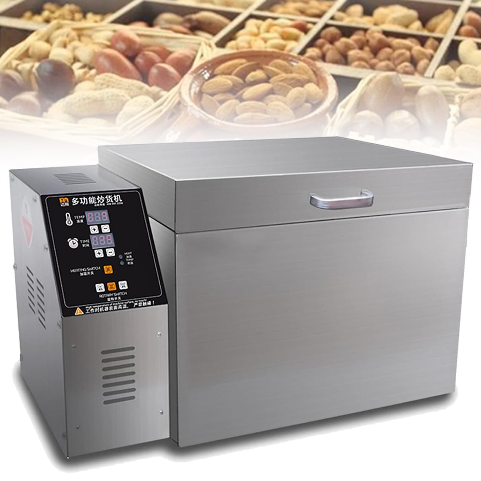 PtaTritious Electric Coffee Roaster Machine, coffee Bean Baker Roaster,Automatic Stainless Steel Coffee Roaster, Drum Rotary Roasting Machine 0-350℃, Nuts Bean Roasting Machine 2000g