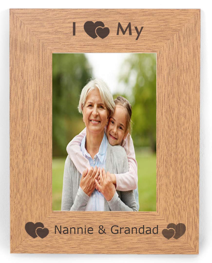 Chris Bag Of Goodies I Heart My Nannie And Grandad 6X4 6 X 4 Portrait Photo Picture Frame Love Present