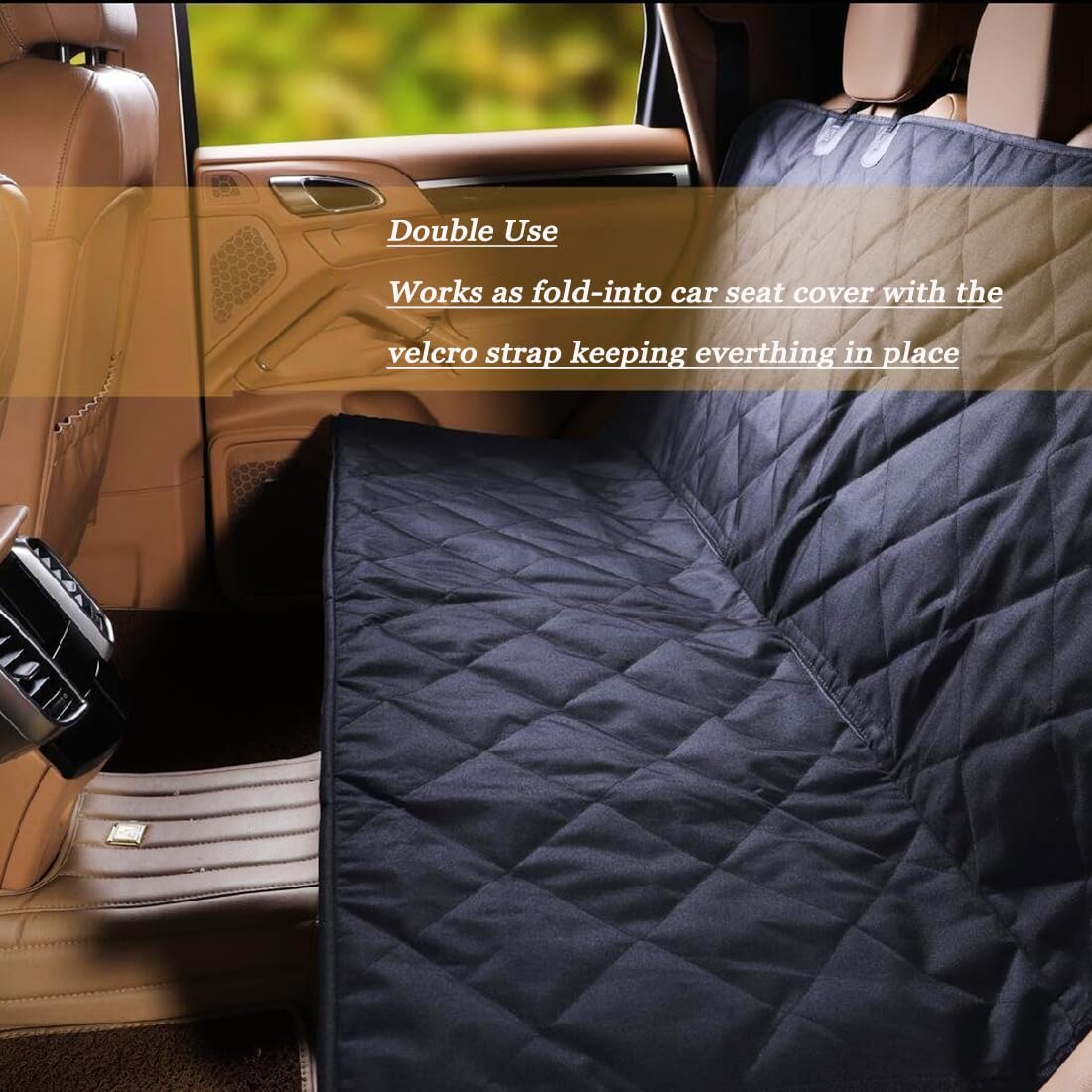 Protector Asiento Coche Perro para BYD Seal 2023-2025 Sedan 5-Seater, Impermeable Antideslizante Asiento Trasero con Ventana de Malla y Bolsillos,All-Black Version