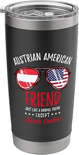 Funny Austrian American Friend Austrian Roots Stainless Steel Insulated Tumbler