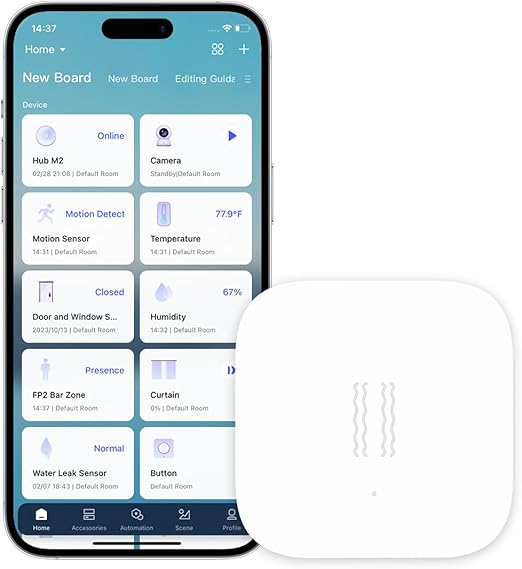 Aqara Zigbee Vibration Sensor, Wireless Mini Glass Break Detector for Alarm System and Smart Home Automation, Requires AQARA HUB, Compatible with Apple HomeKit, Works with IFTTT, Home Assistant