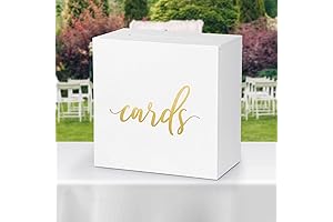 Hooqict White Large Wedding Card Box