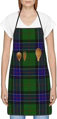 Miniatura 3 de Yssammns Delantal con babero, delantales de cocina con bolsillos para cocina, manualidades, barbacoa, dibujo, cocina