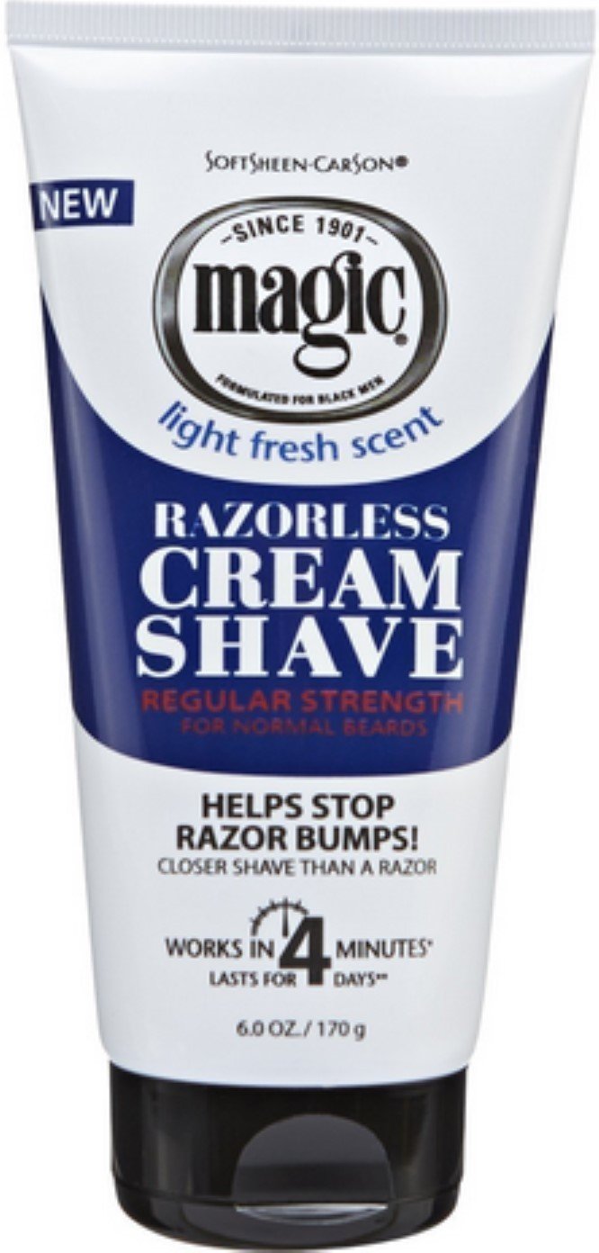 SudopoABAB Magic Shave Razorless Cream Shave, Light Fresh Scent, Regular Strength 6 oz (Pack of 8)