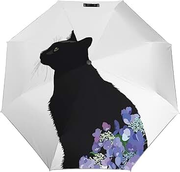 表裏黒猫がいっぱい日傘 裏地付 生成り 手動開閉タイプ ８本骨 ハンドメイド 表裏黒猫がいっぱい日傘 裏地付 生成り 手動開閉タイプ 8本骨