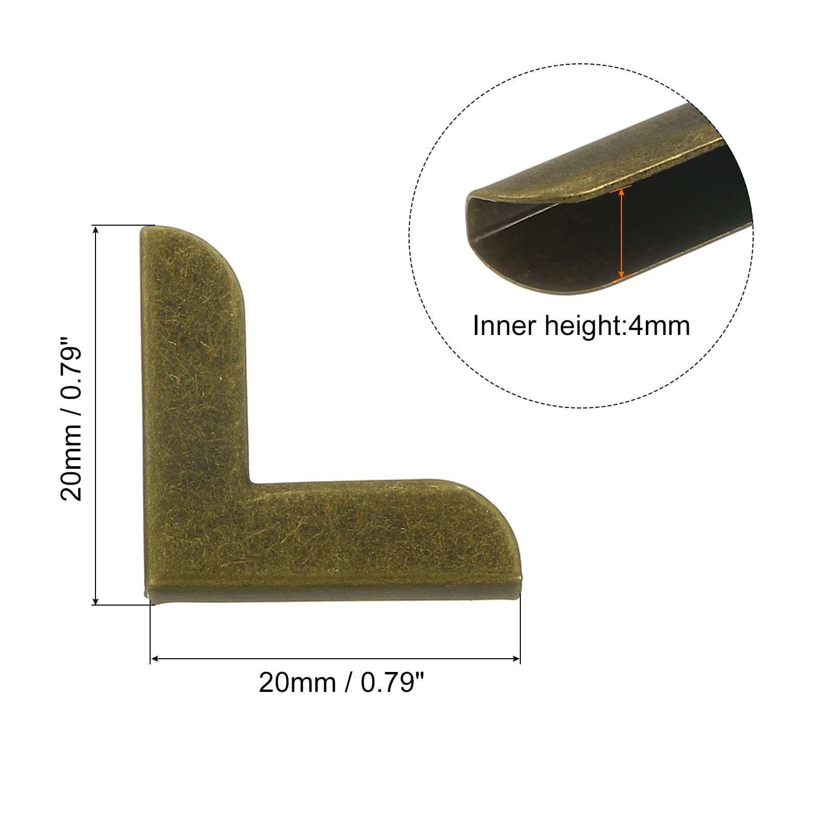 PATIKIL 20mm Metal Book Corners - Image 2