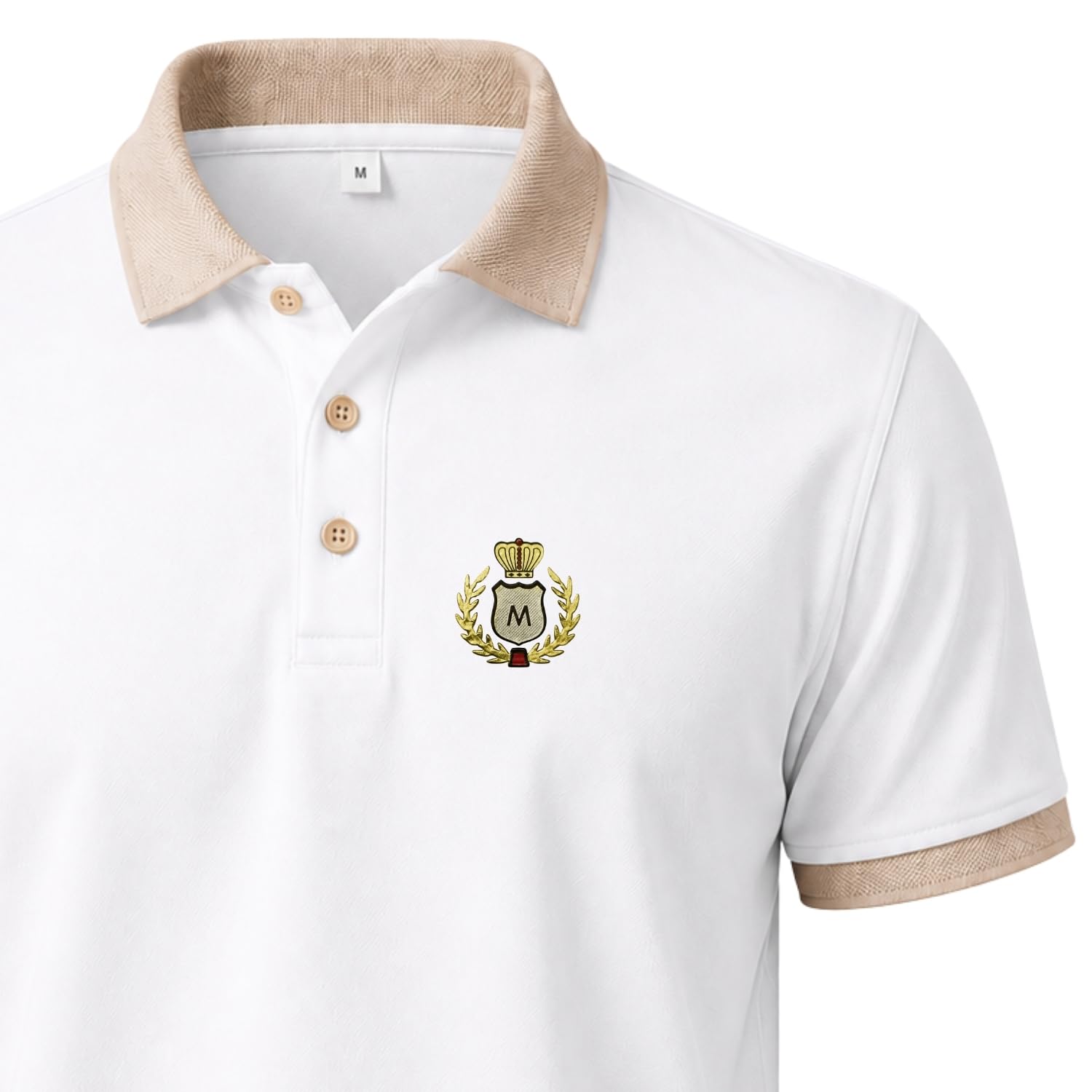 Generic Men's White Polo T-Shirt - Image 1