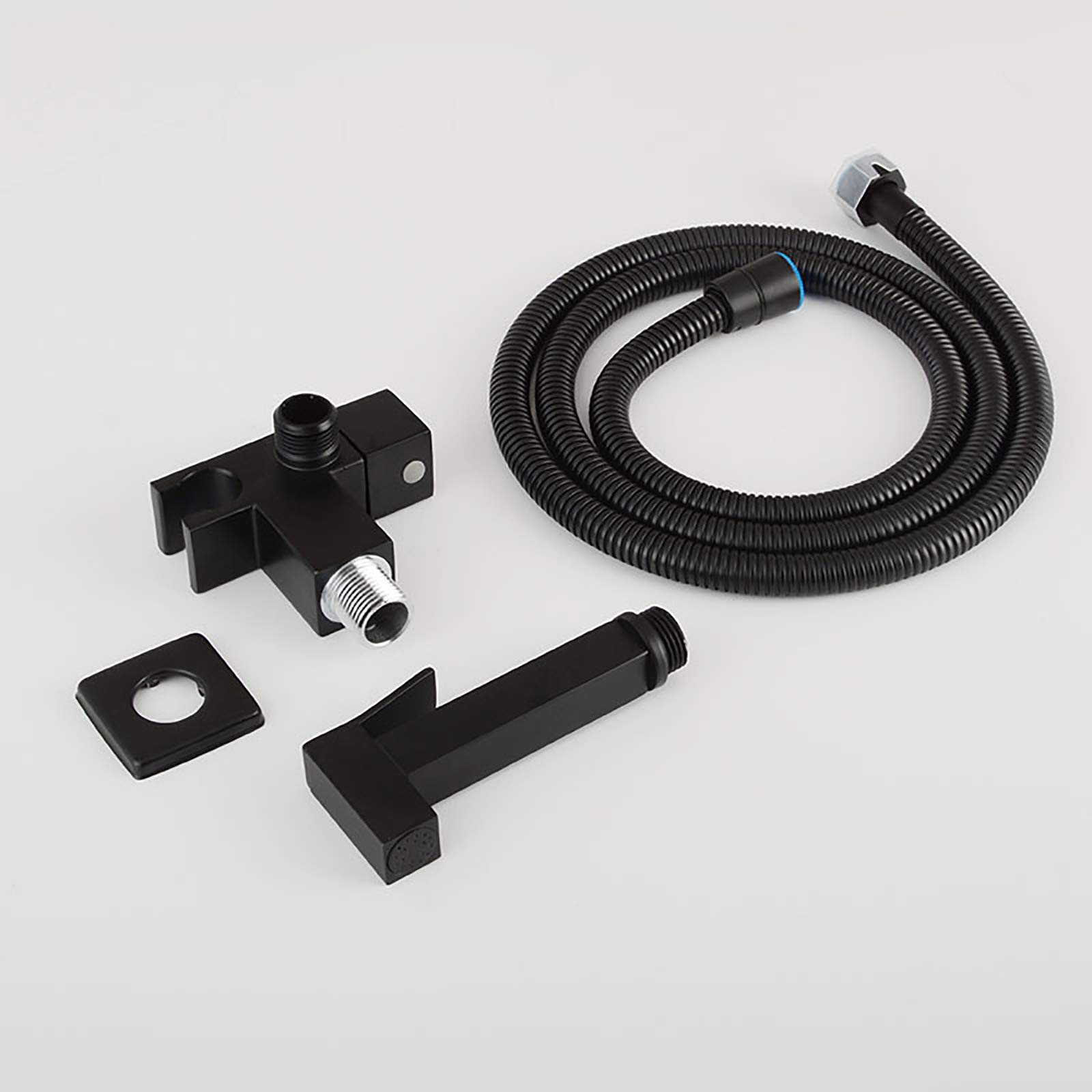 Pulverizador de Bidé con Agua Fría, Cabezal de Bidé de Mano Latón Kit de Pulverizador Bidé, Grifos Bidé Negro Bidé de Duchas con Manguera para Higiene Personal,Stainless Steel Hose