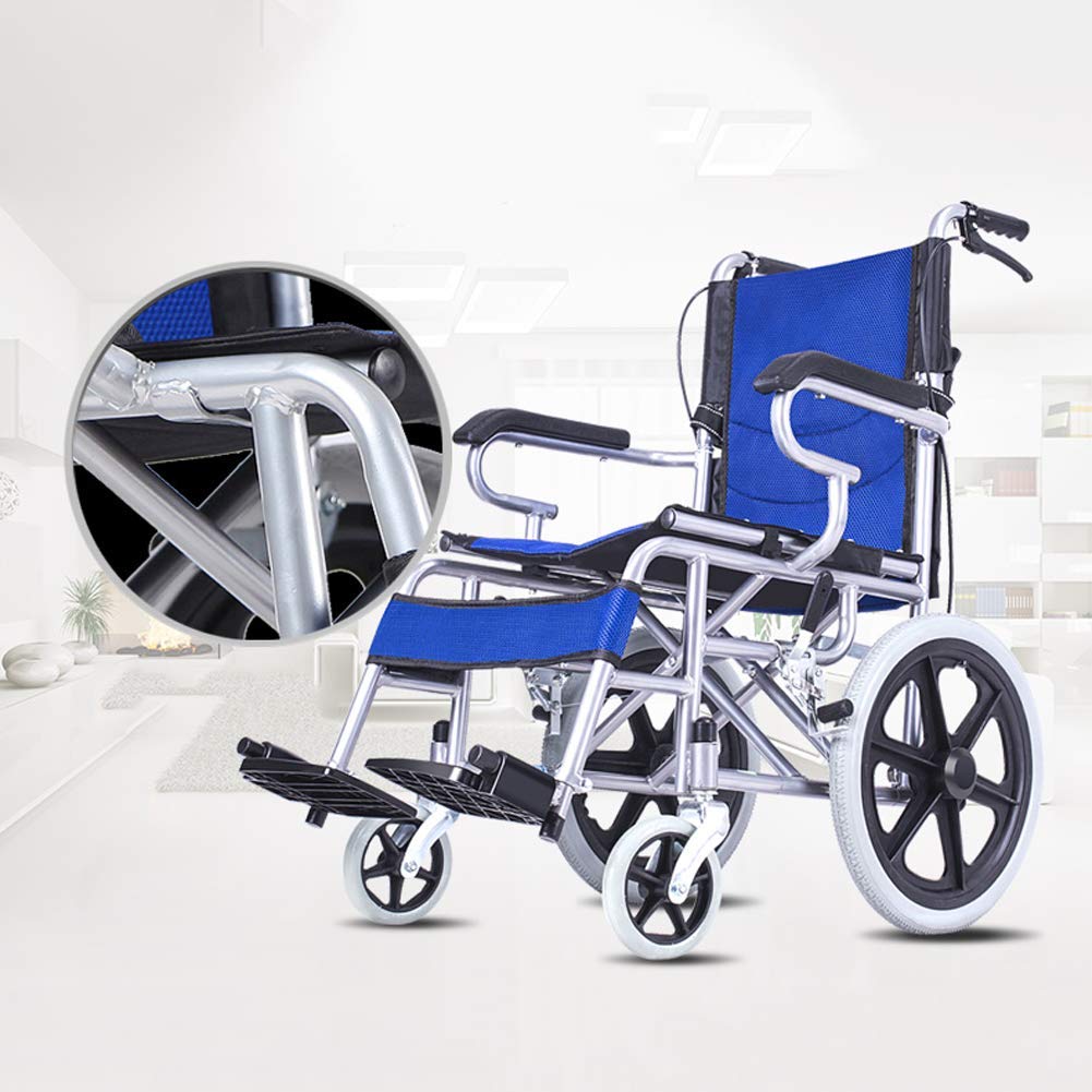 Silla de Ruedas Autopropulsable,Sillas de Ruedas con Chasis Ligero Y Plegable, Silla de Ruedas con Propulsión Auxiliar/Black