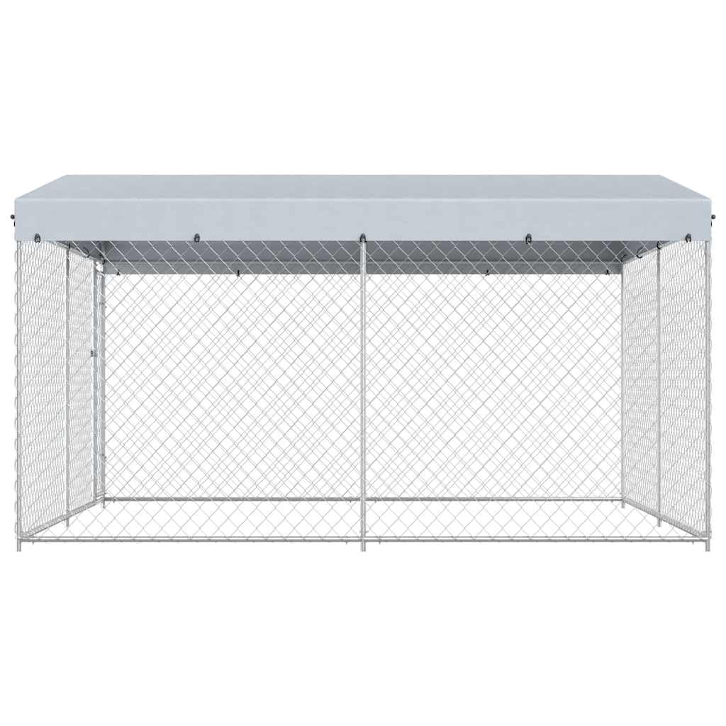 vidaXL Perrera de Exterior con Techo 3,8x3,8x2,4 m